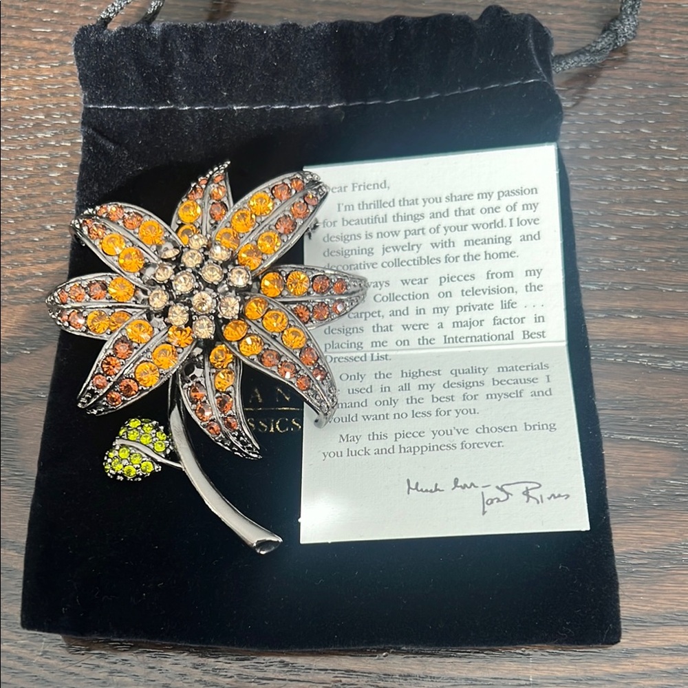 Joan Rivers Multicolor Floral Brooch - Picture 5 of 7